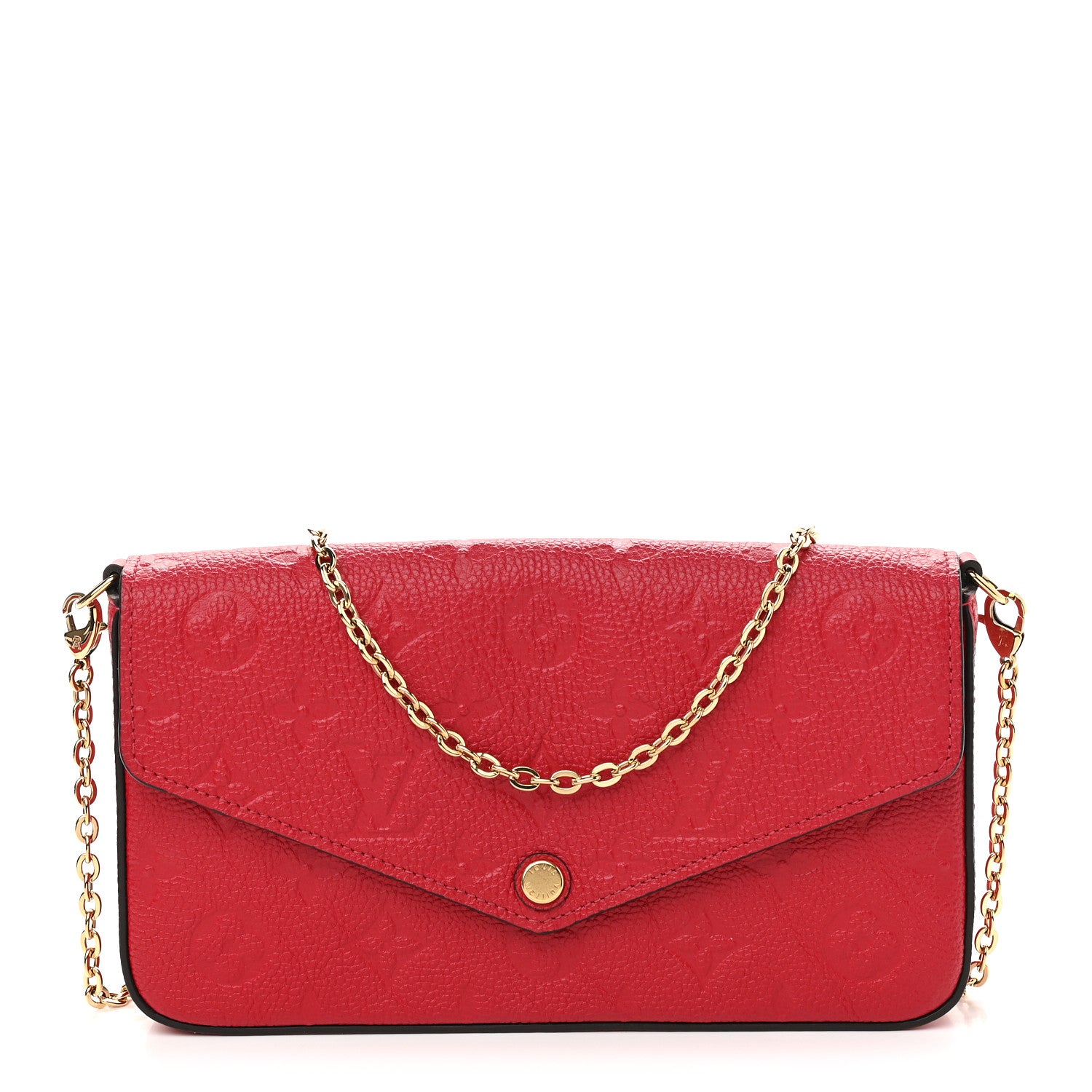 Louis Vuitton Empreinte Pochette Felicie Chain Wallet Scarlet 1 of 10