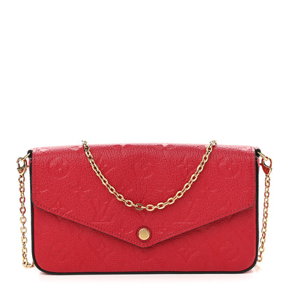 Louis Vuitton Empreinte Pochette Felicie Chain Wallet Scarlet 1 of 10