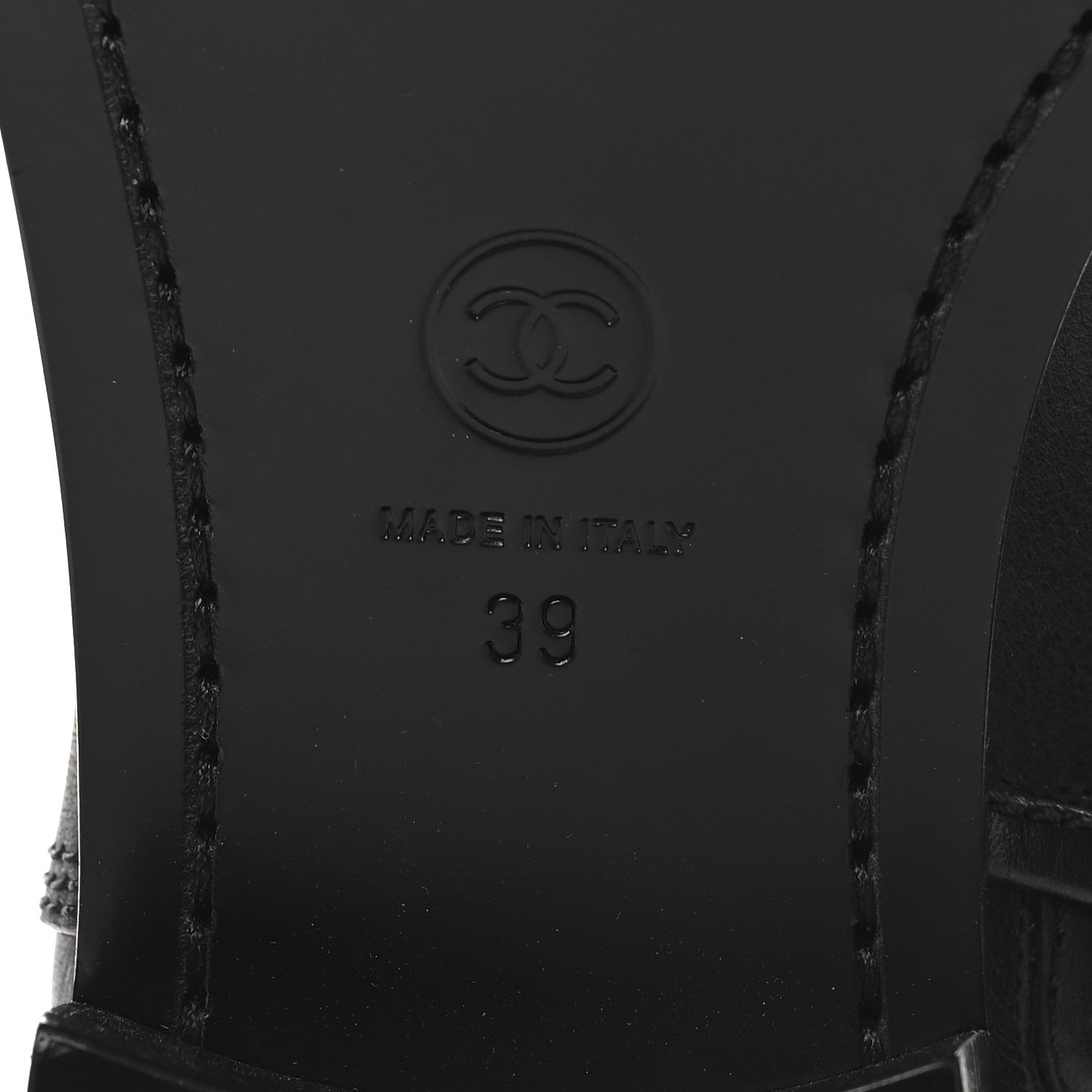 Chanel Calfskin Quilted CC Logo Mid Calf Boots 39 Black 7 of 9