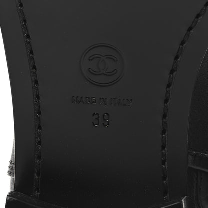 Chanel Calfskin Quilted CC Logo Mid Calf Boots 39 Black 7 of 9