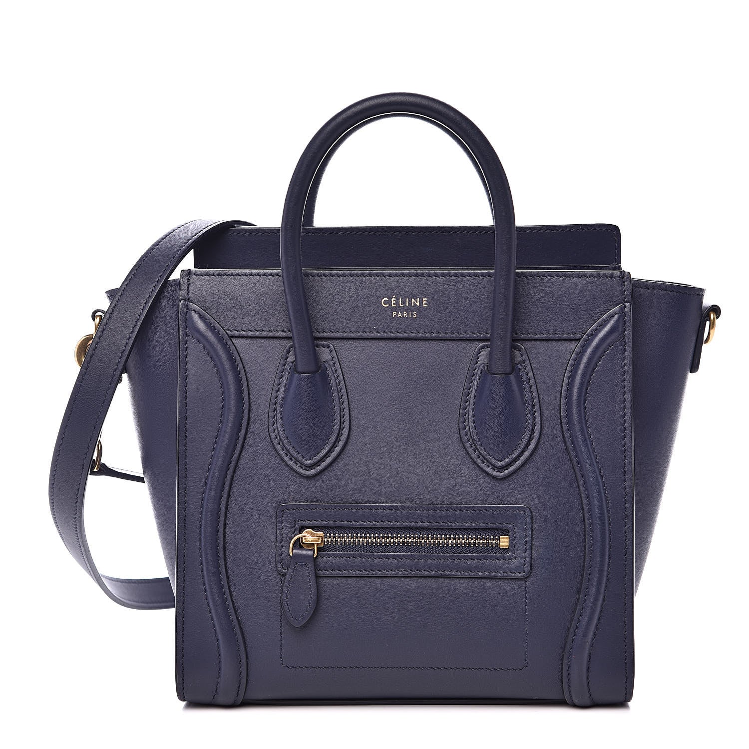 Celine Smooth Calfskin Nano Luggage Ink 1 of 13