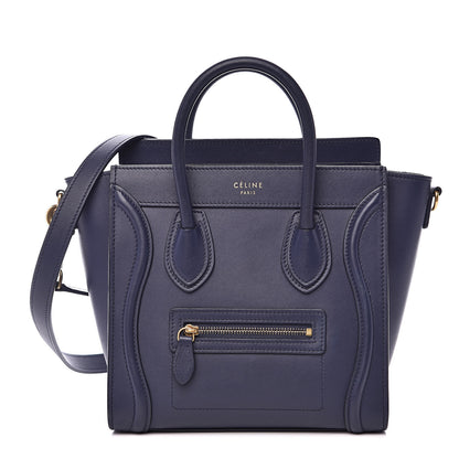 Celine Smooth Calfskin Nano Luggage Ink 1 of 13