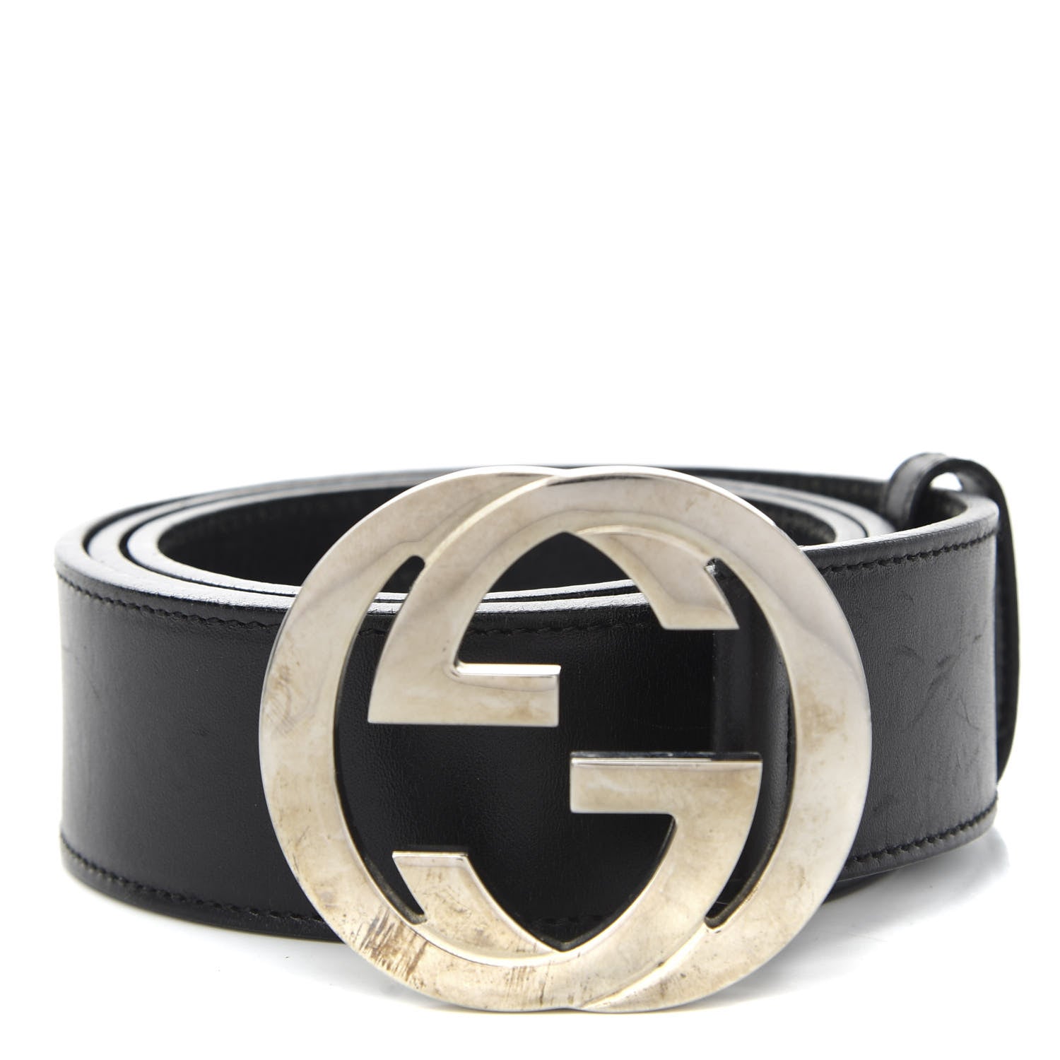 Gucci Calfskin Interlocking G 40mm Belt 90 36 Black 1 of 4