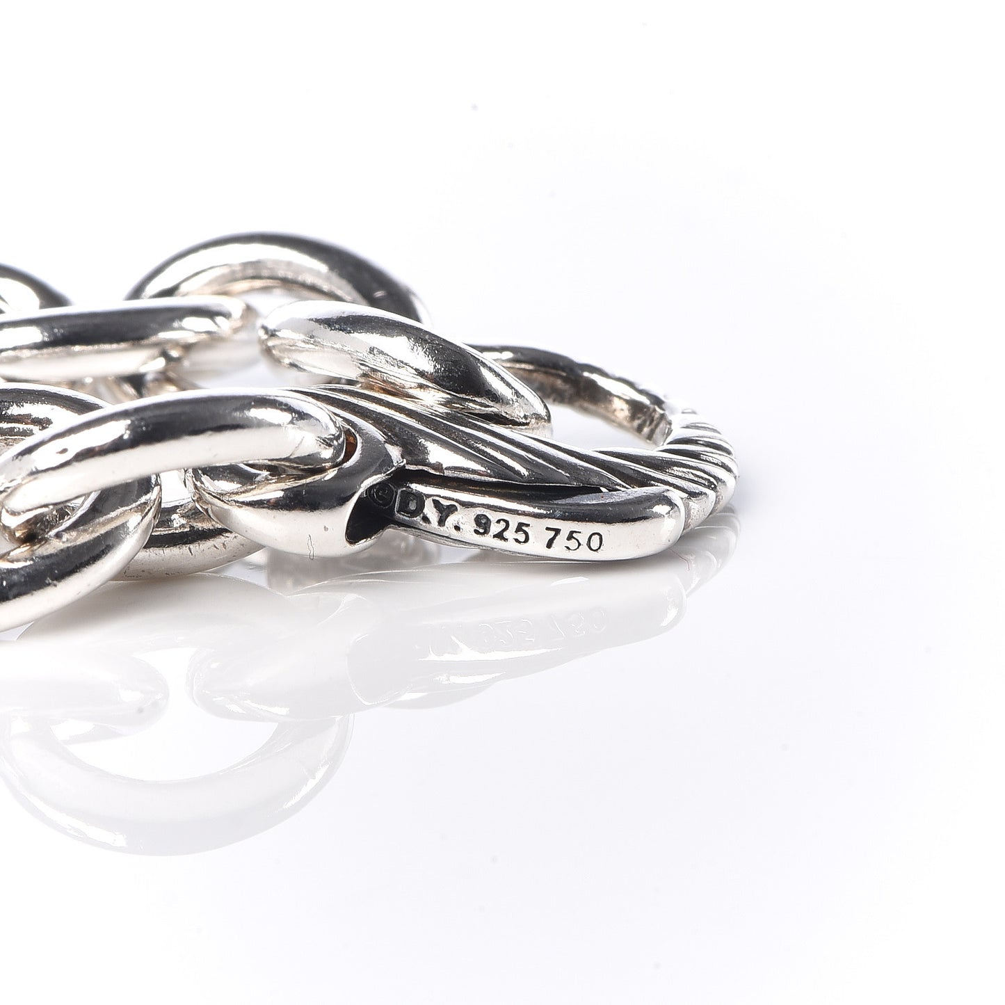 Sterling Silver 18K Yellow Gold Figaro Link Bracelet