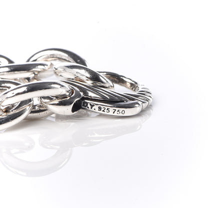 David Yurman Sterling Silver 18K Yellow Gold Figaro Link Bracelet 5 of 5