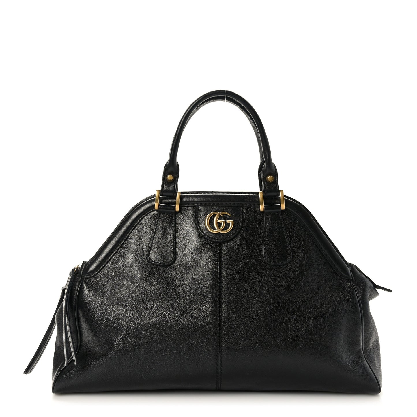 Calfskin Medium Re(Belle) Top Handle Bag Black