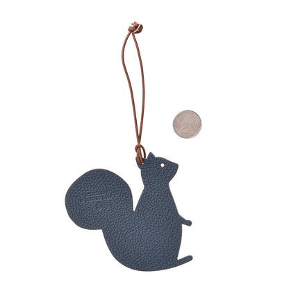 Hermes Epsom Togo Petit H GM Squirrel Bag Charm Bordeaux Colvert 2 of 3