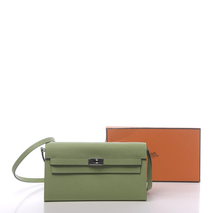 Hermes Epsom Verso Kelly Wallet To Go Vert Criquet Bleu Brume 10 of 10