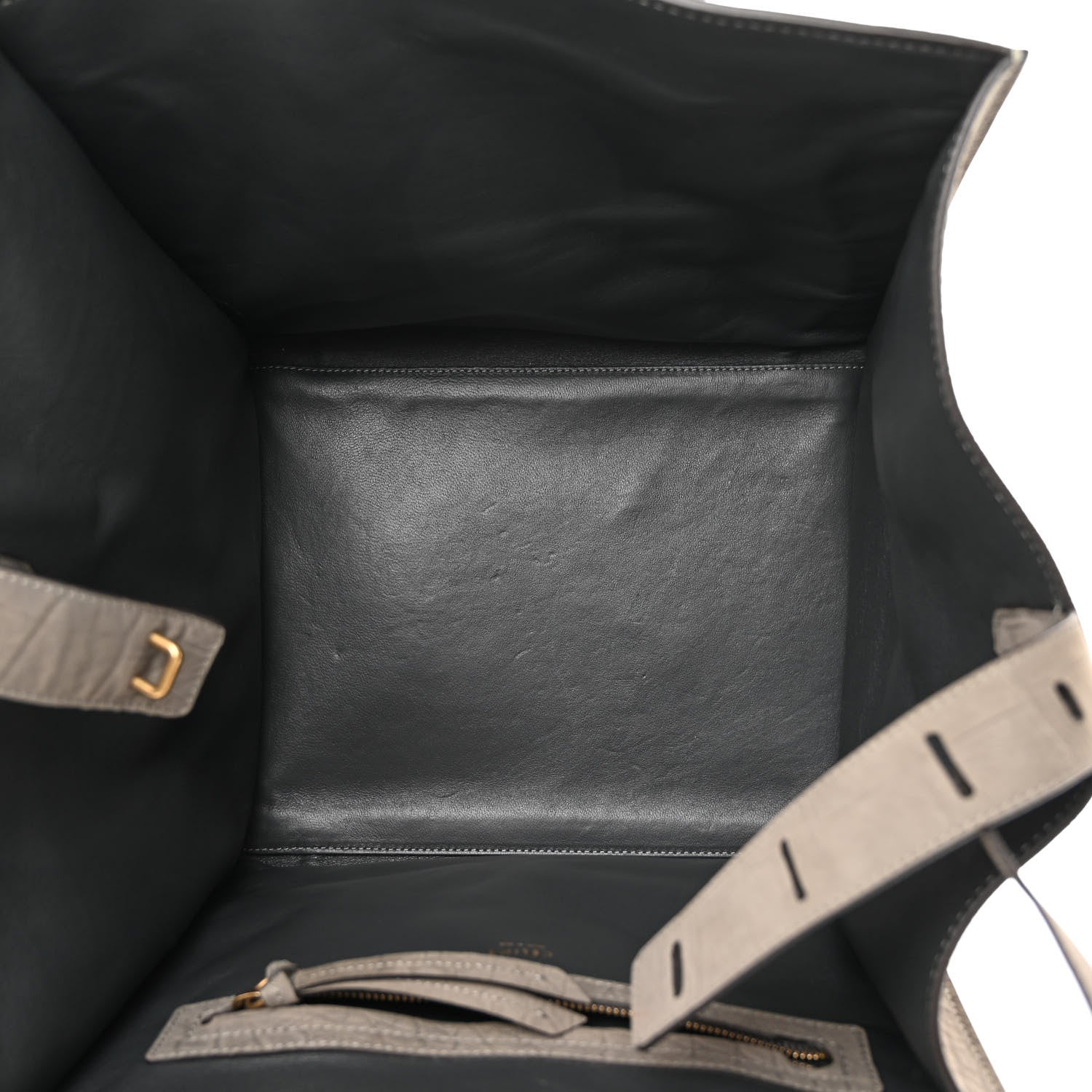 Celine Crocodile Embossed Nubuck Medium Phantom Luggage Grey 5 of 14