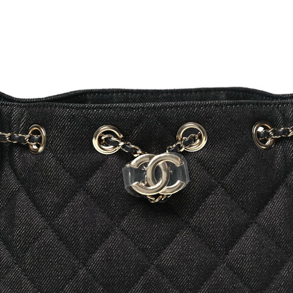 Chanel Denim Quilted Mini Chanel 25 Handbag Dark Blue 8 of 10