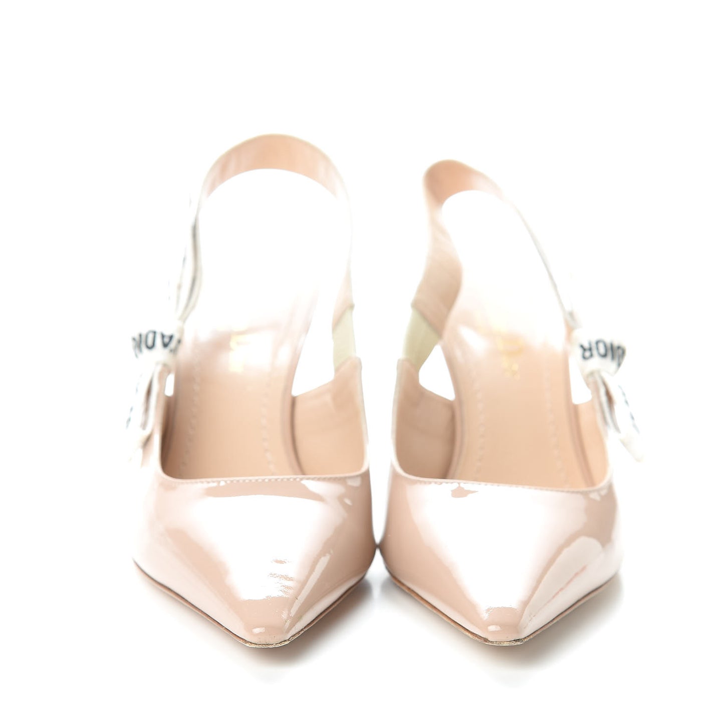 Patent Ribbon J'Adior Slingback 65mm Pumps 37.5 Nude