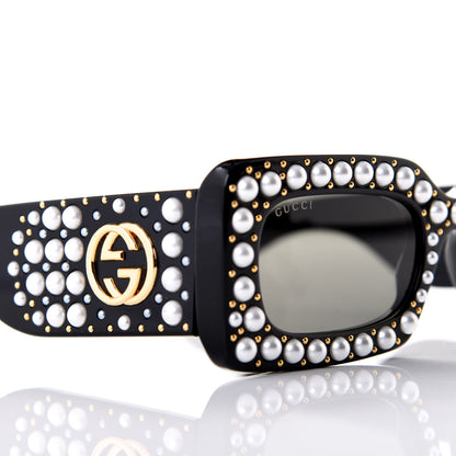 Gucci Pearl Hollywood Forever Sunglasses GG0146S Black 7 of 8