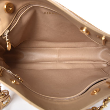 Chanel Lambskin Quilted Tote Beige 5 of 9
