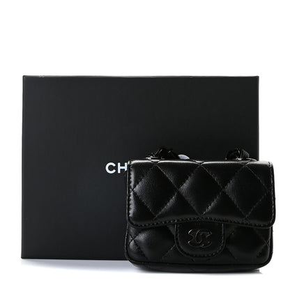Chanel Lambskin Quilted Mini Chain Belt Bag So Black 12 of 12