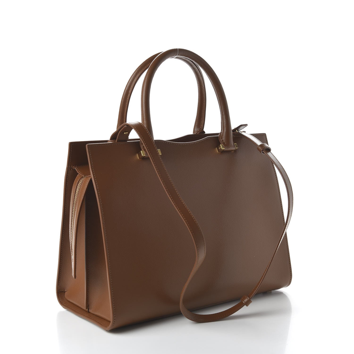 Saint Laurent Grain De Poudre Medium Uptown Tote Brick 6 of 20