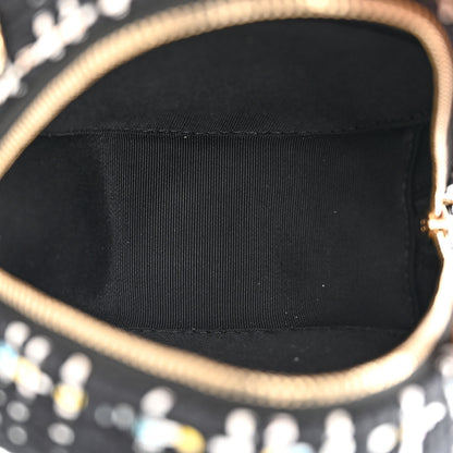 Chanel Tweed Round Clutch With Chain Black White Multicolor 5 of 10
