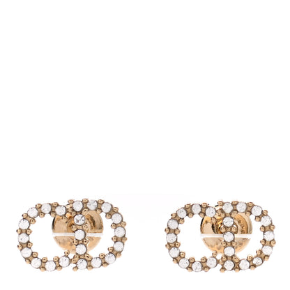 Christian Dior Crystal Clair D Lune Earrings Gold 1 of 4