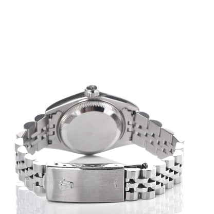 Rolex Stainless Steel 18K White Gold Blue Sapphire 26mm Oyster Perpetual Datejust Watch Silver 79174 4 of 6