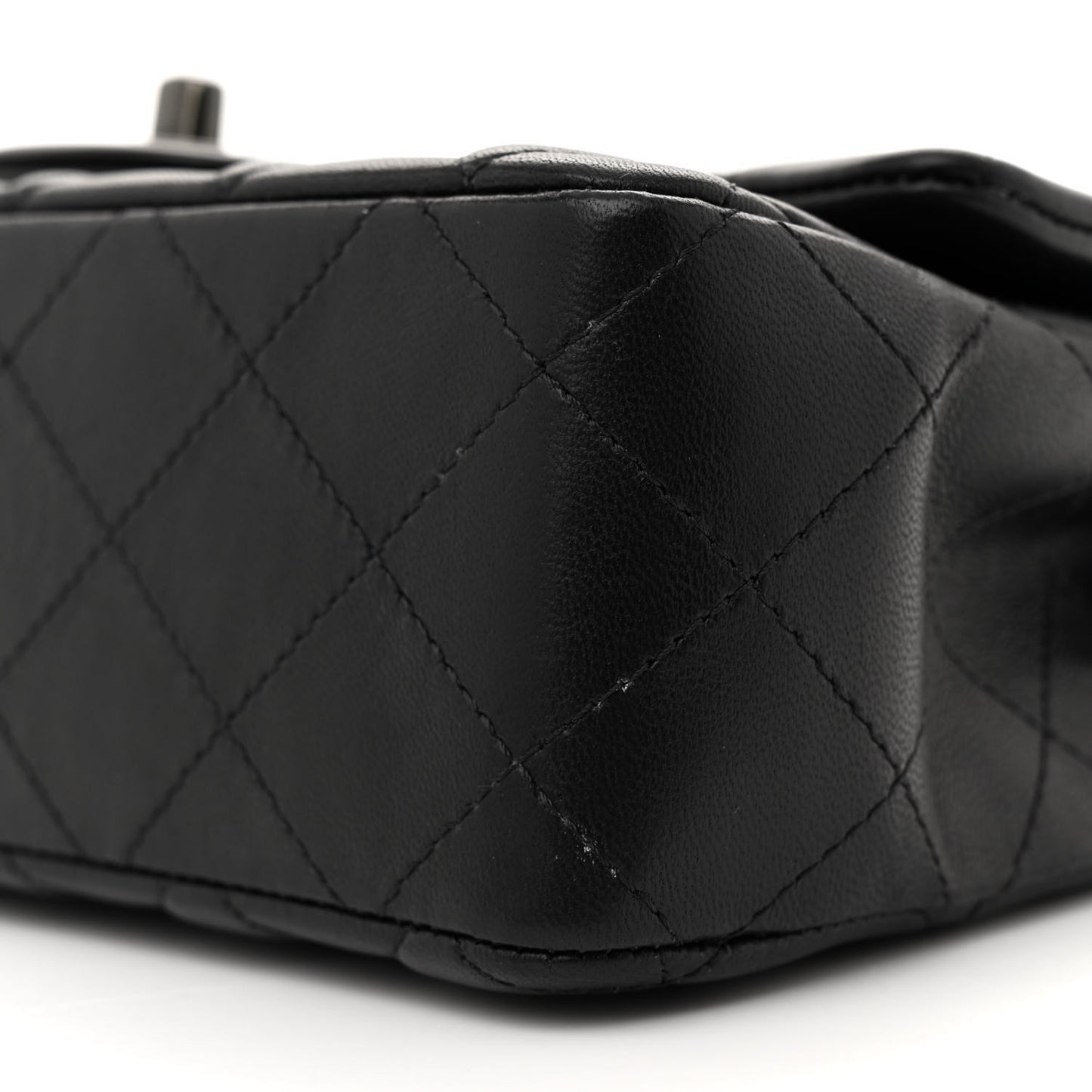 Lambskin Quilted Mini Rectangular Flap So Black