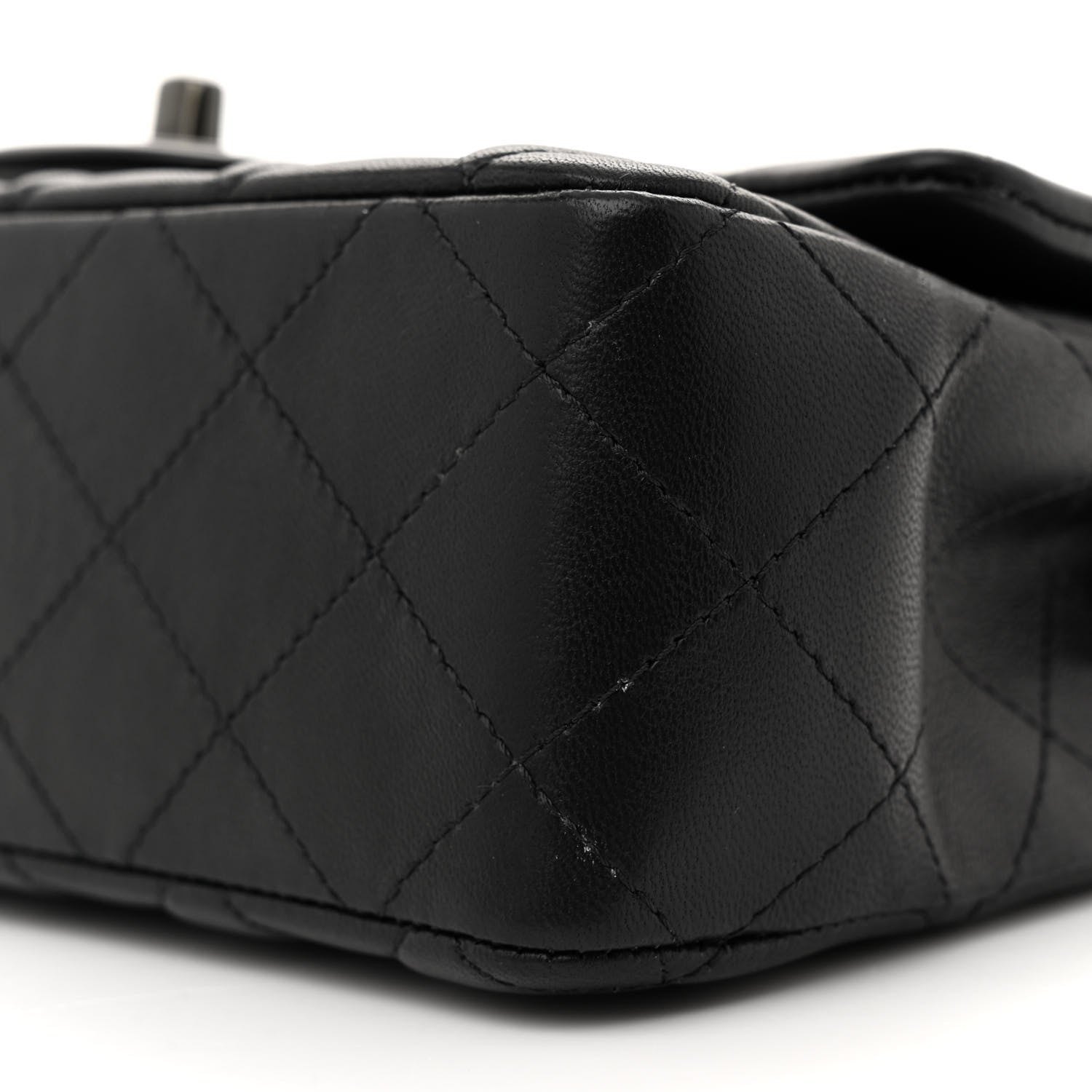 Chanel Lambskin Quilted Mini Rectangular Flap So Black 10 of 12