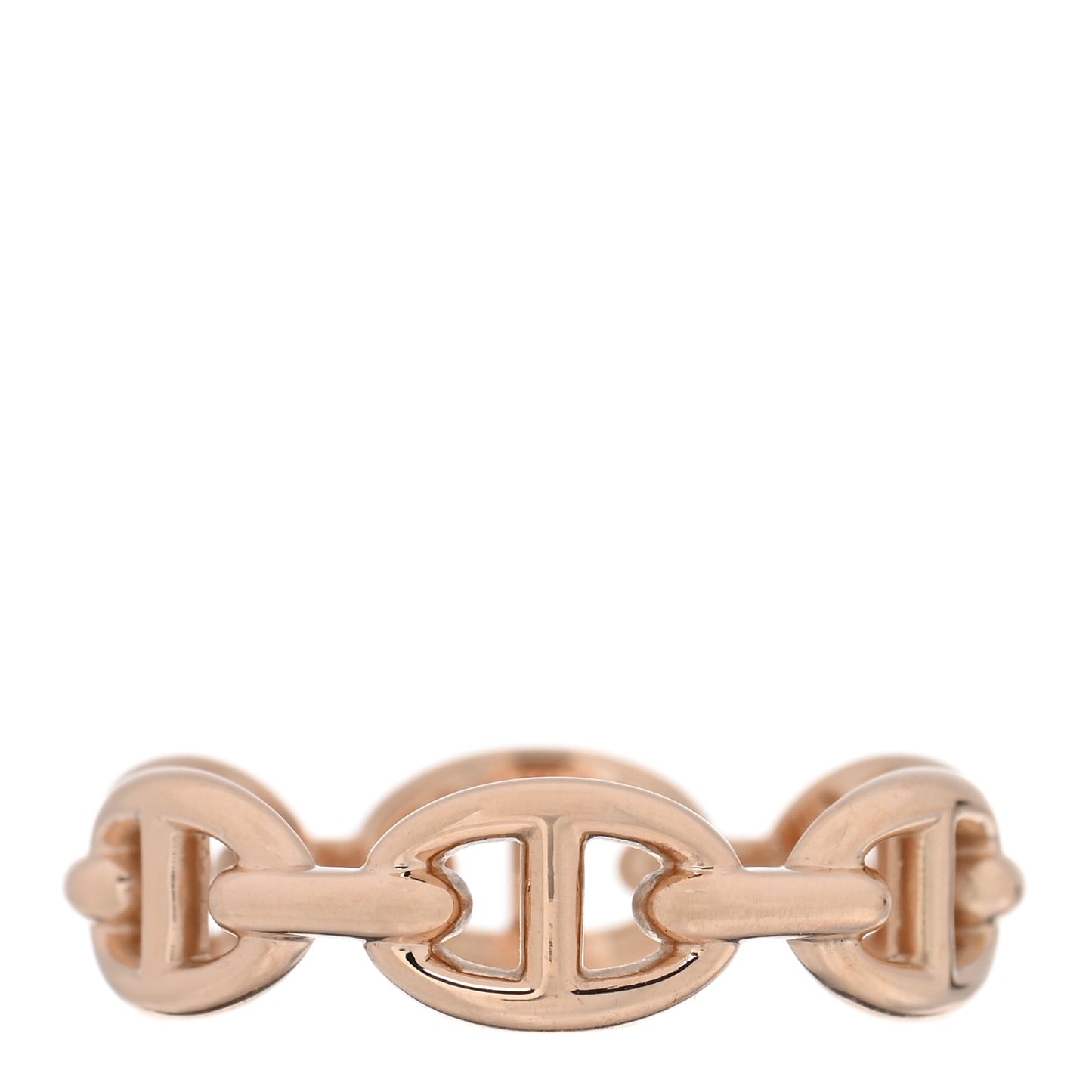18K Rose Gold PM Chaine d'Ancre Enchainee Ring 56 7.5
