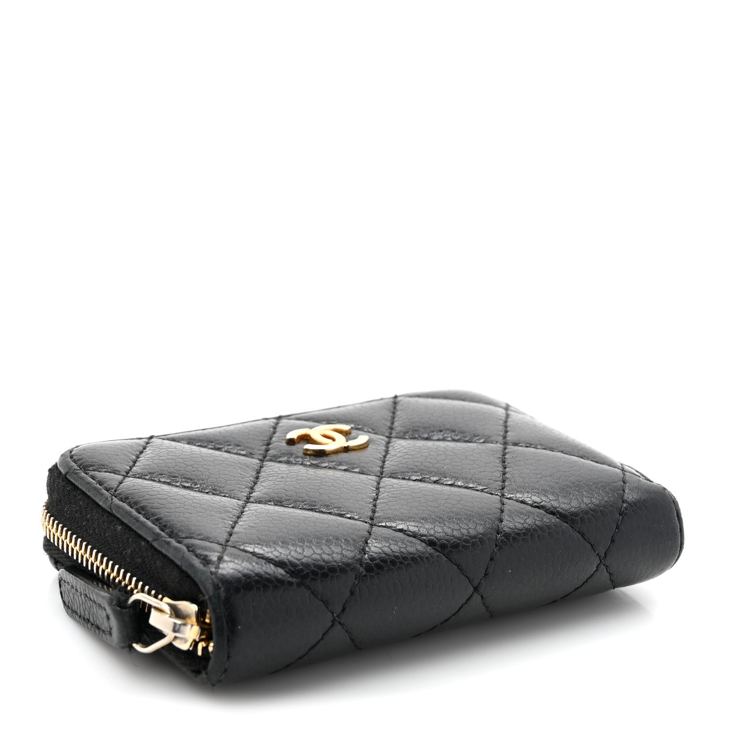 Chanel Caviar Quilted Zip Coin Purse Black 4 of 12