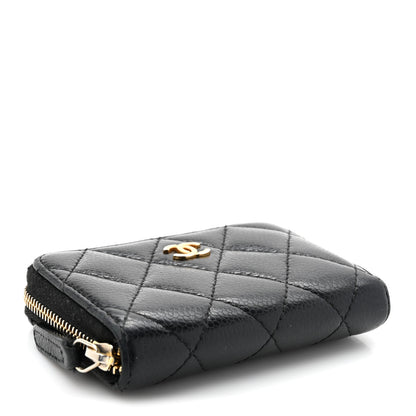 Chanel Caviar Quilted Zip Coin Purse Black 4 of 12