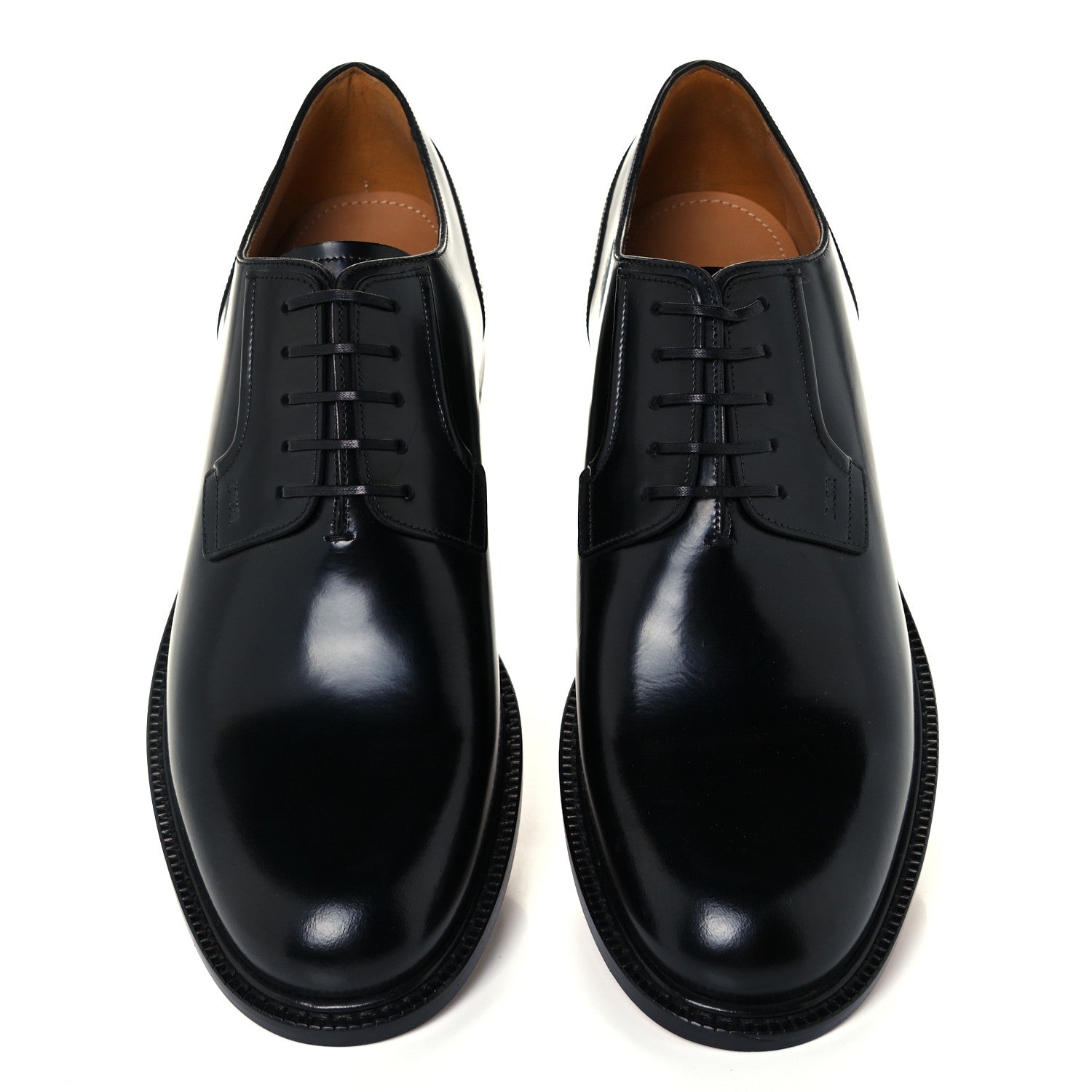 Christian Dior Polished Calfskin Mens Derby Shoe 45 Black 5 of 11