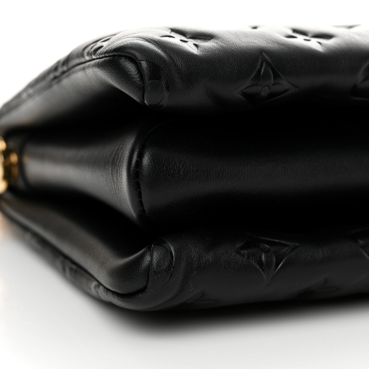 Lambskin Embossed Monogram Coussin PM Black