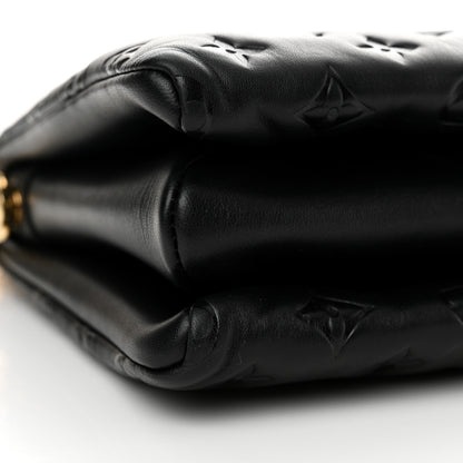 Louis Vuitton Lambskin Embossed Monogram Coussin PM Black 8 of 10