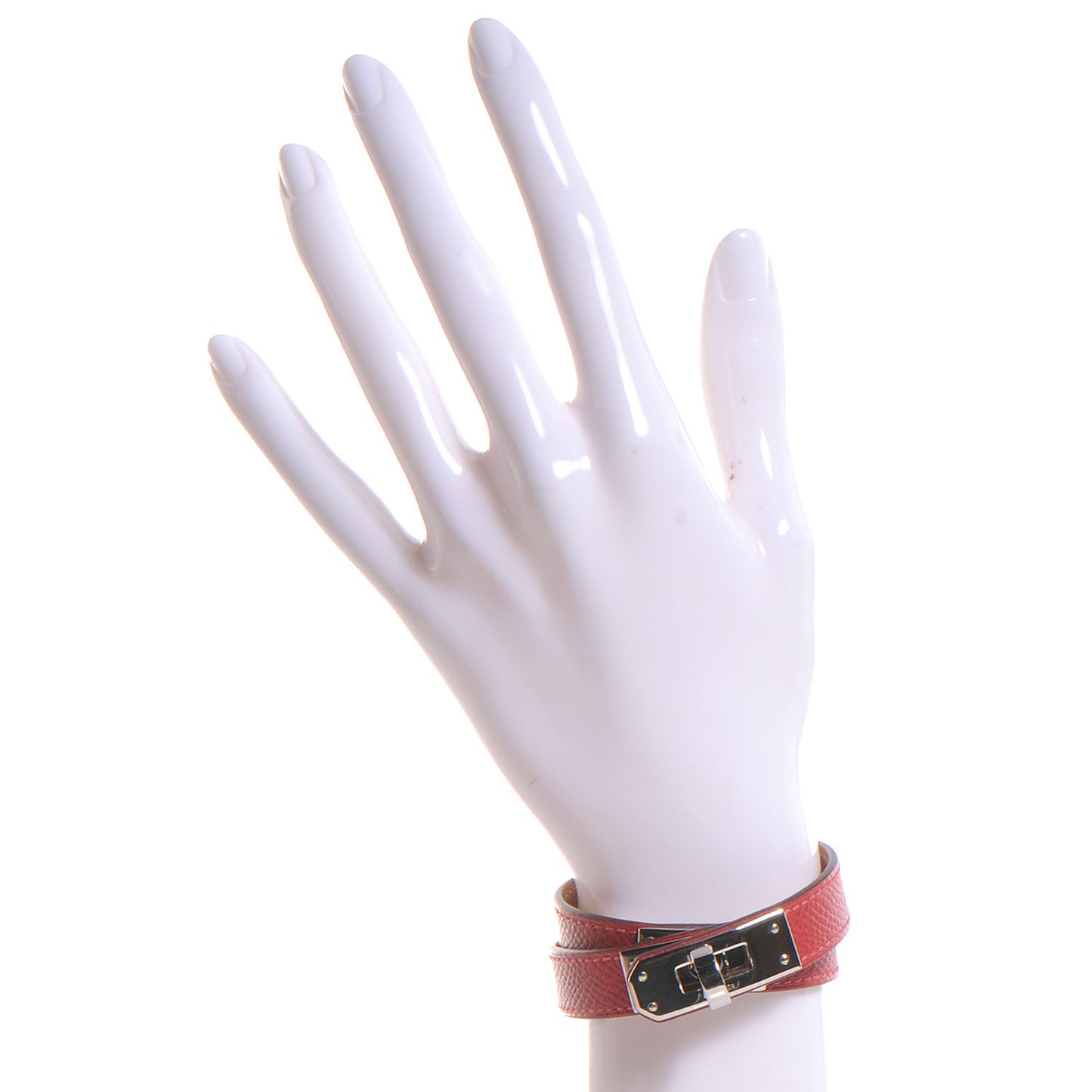Epsom Kelly Double Tour Bracelet XS Rouge Casaque