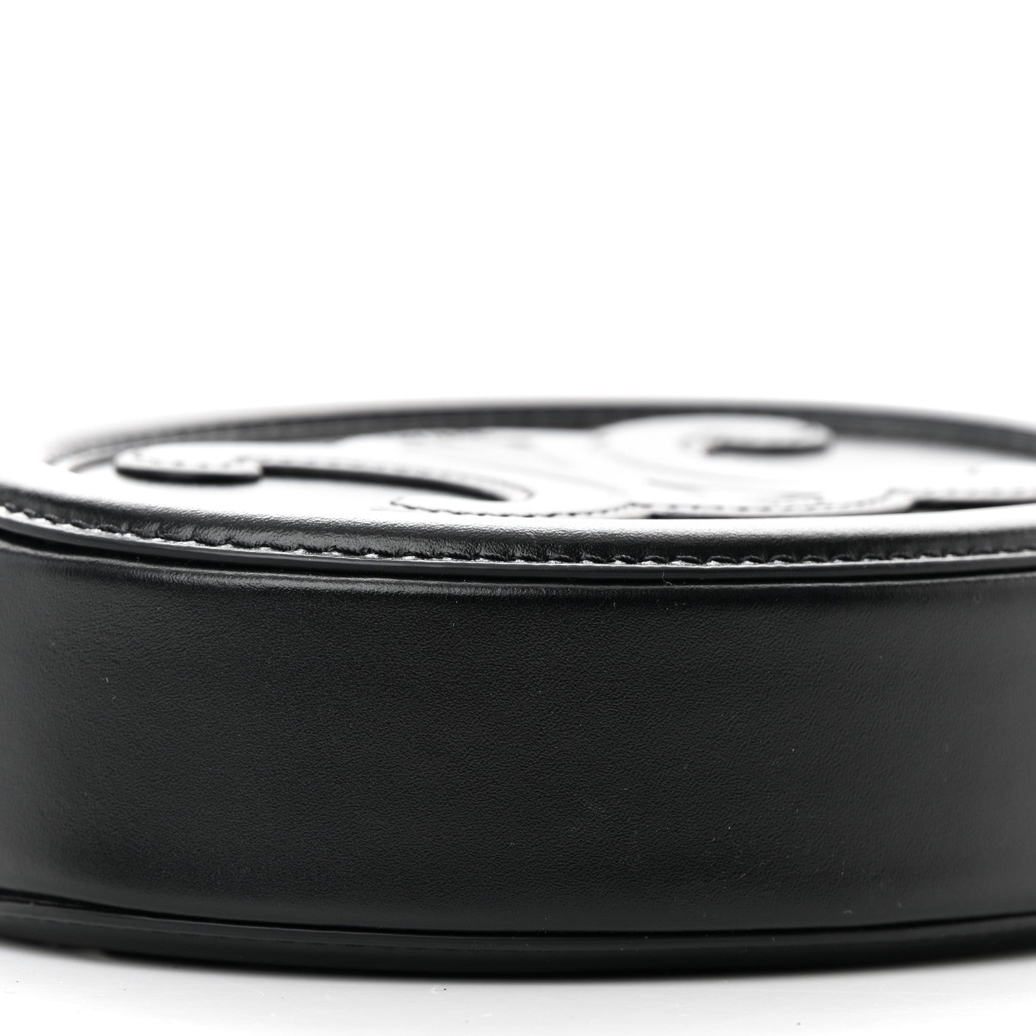 Celine Smooth Calfskin Cuir Triomphe Oval Bag Black 9 of 11