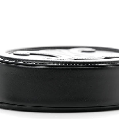 Celine Smooth Calfskin Cuir Triomphe Oval Bag Black 9 of 11