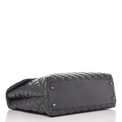 Chanel Caviar Quilted Large Coco Handle Flap Grey 4 of 11