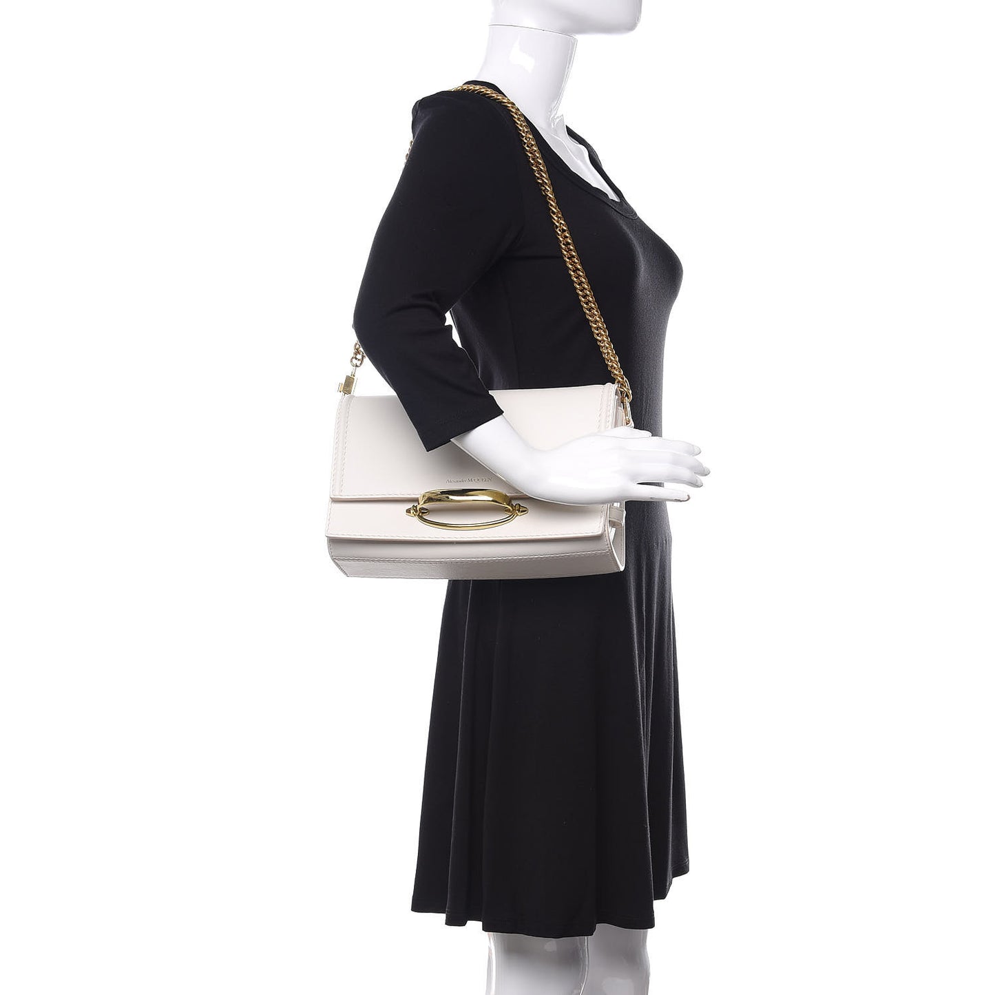 Calfskin The Story Shoulder Bag Deep Ivory