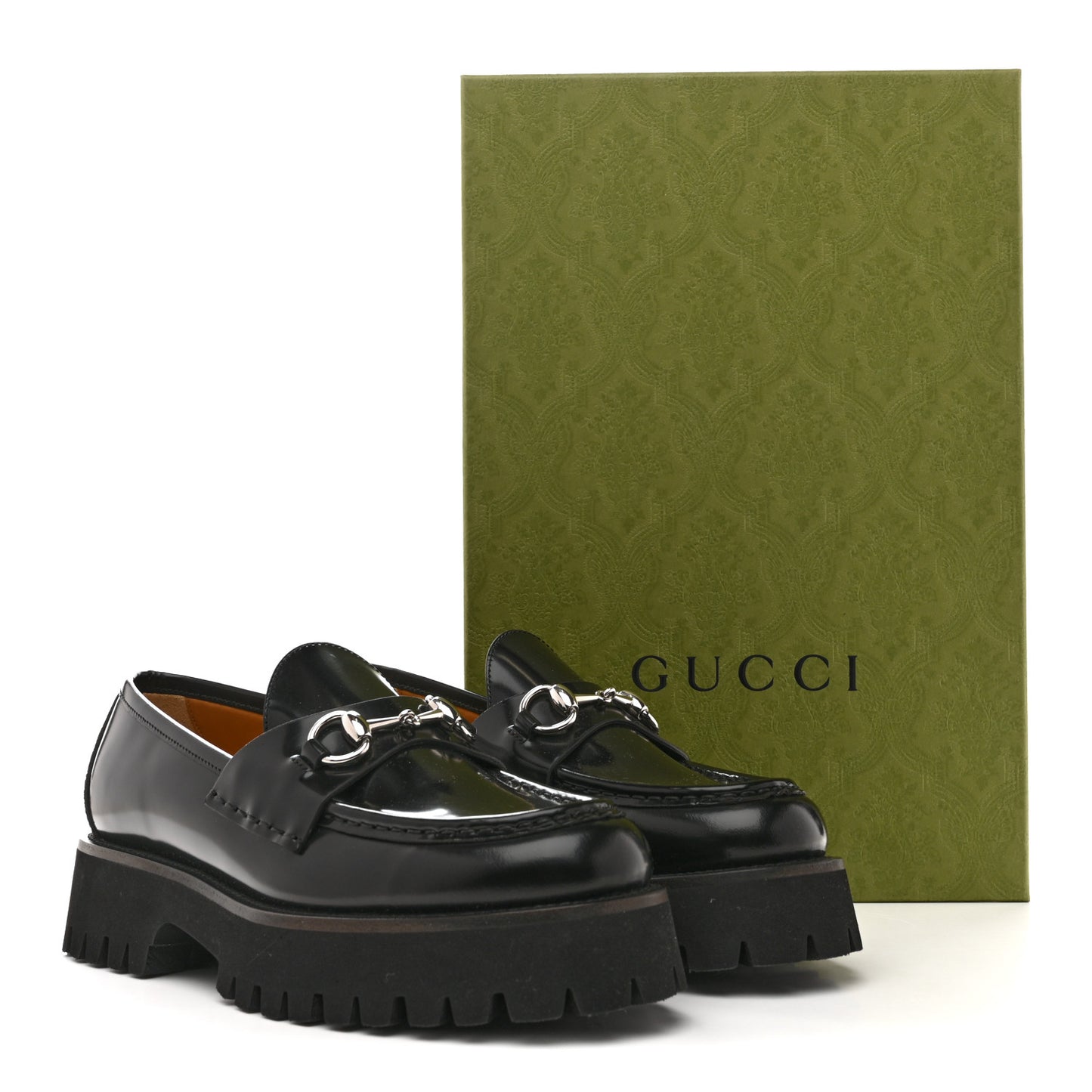 Cordovan Lux Womens Horsebit 45mm Platform Loafers 39.5 Black