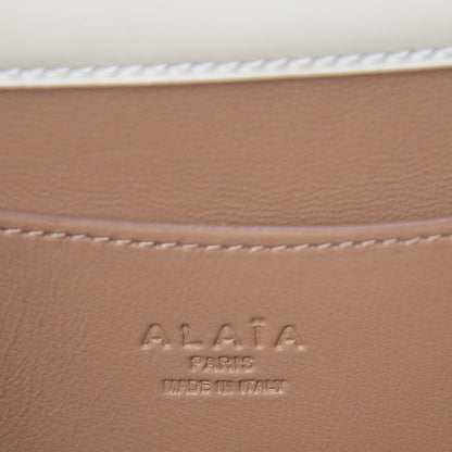 Alaia Calfskin Laser Cut Clutch White 6 of 11