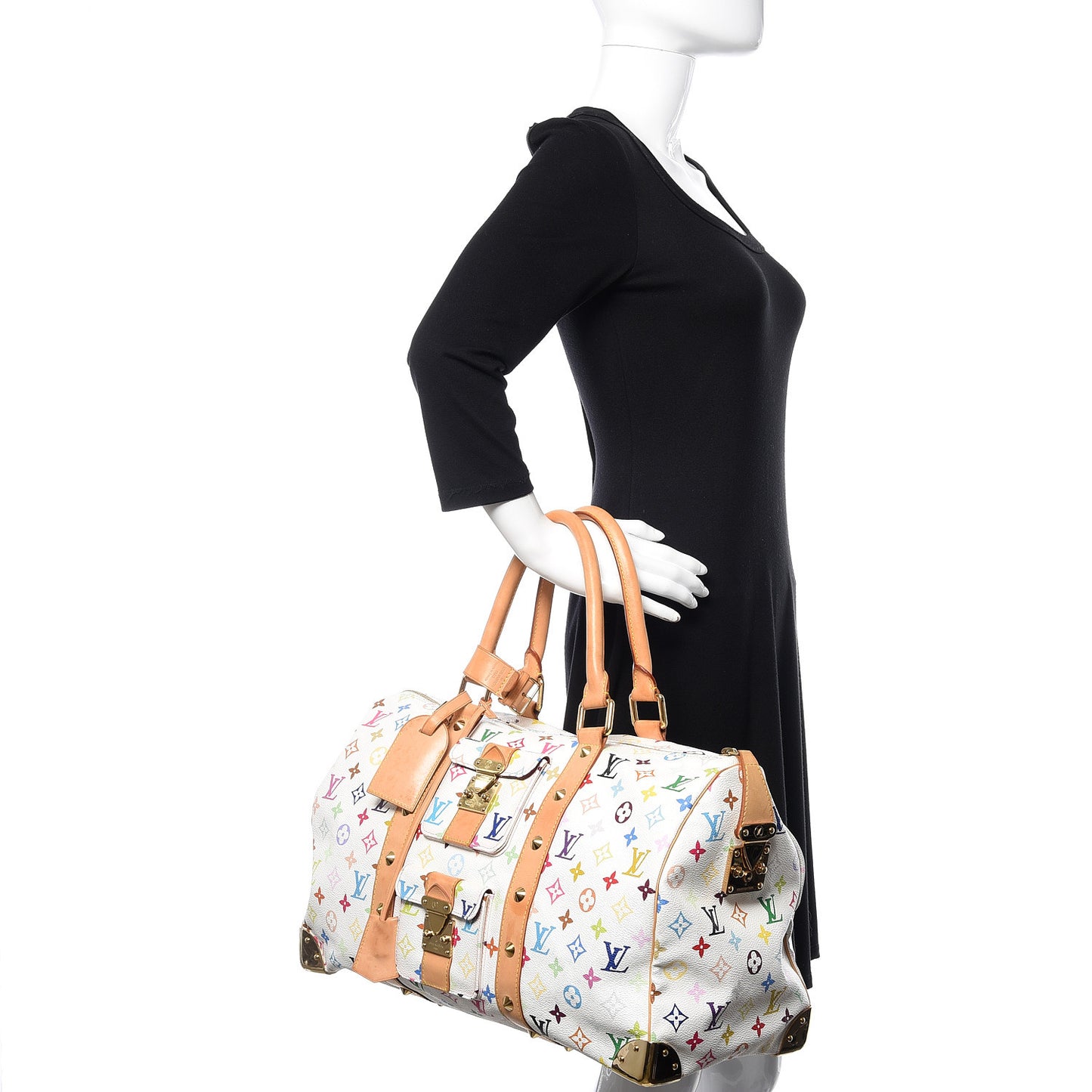 Monogram Multicolor Keepall 45 White