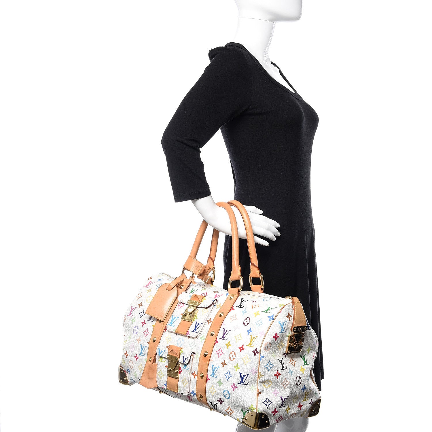 Louis Vuitton Monogram Multicolor Keepall 45 White 2 of 18