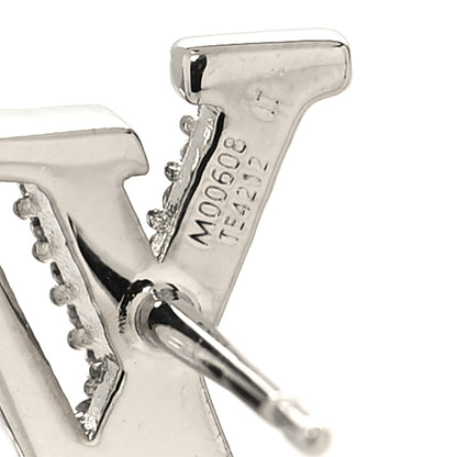 Louis Vuitton Crystal LV Iconic Earrings Silver 5 of 5