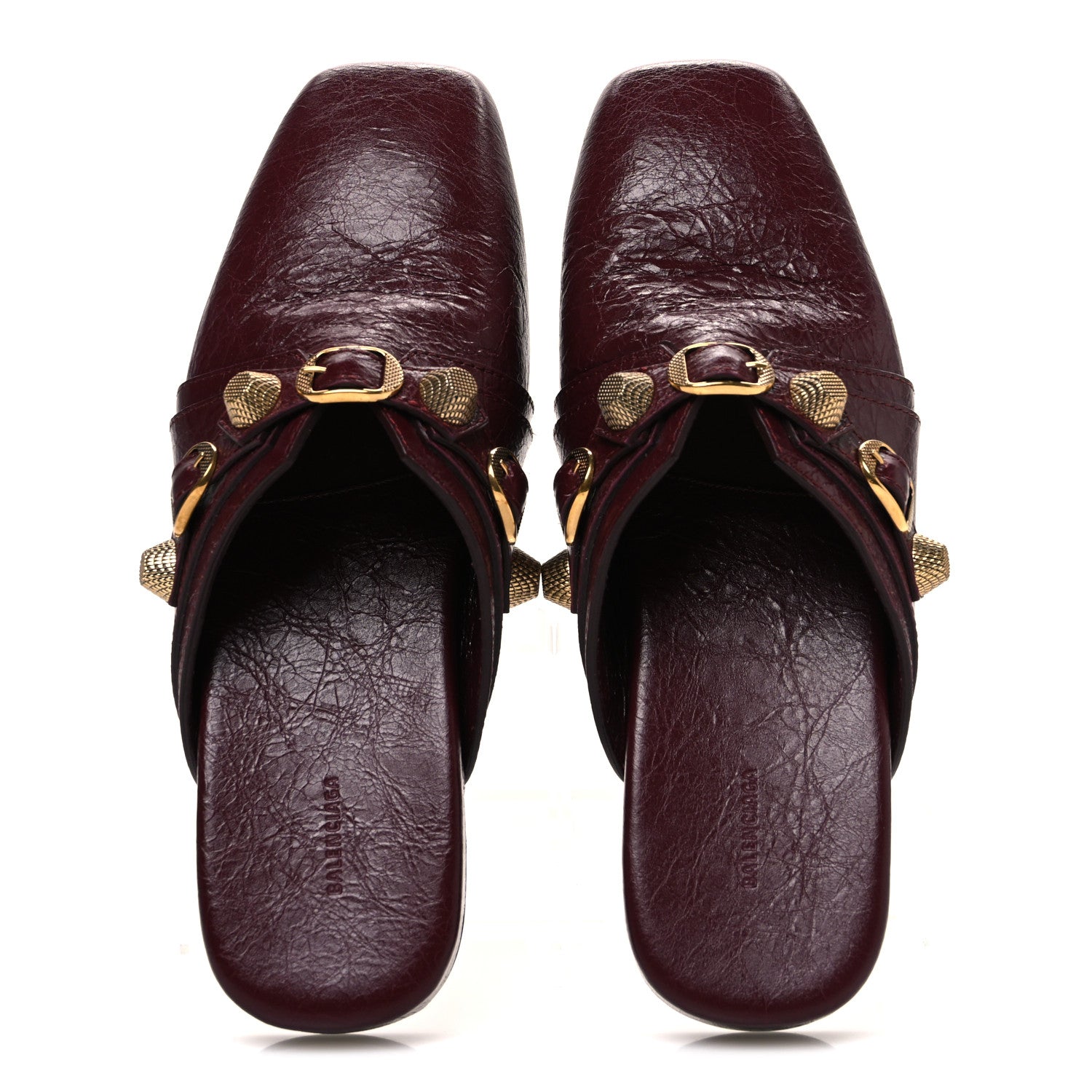 Balenciaga Agneau Arena Cagole Cosy Mules 38 Dark Red 2 of 11
