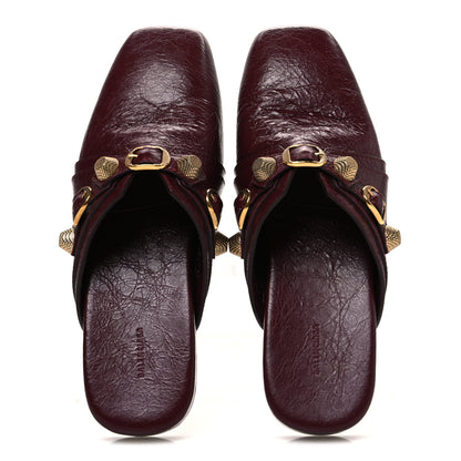 Balenciaga Agneau Arena Cagole Cosy Mules 38 Dark Red 2 of 11