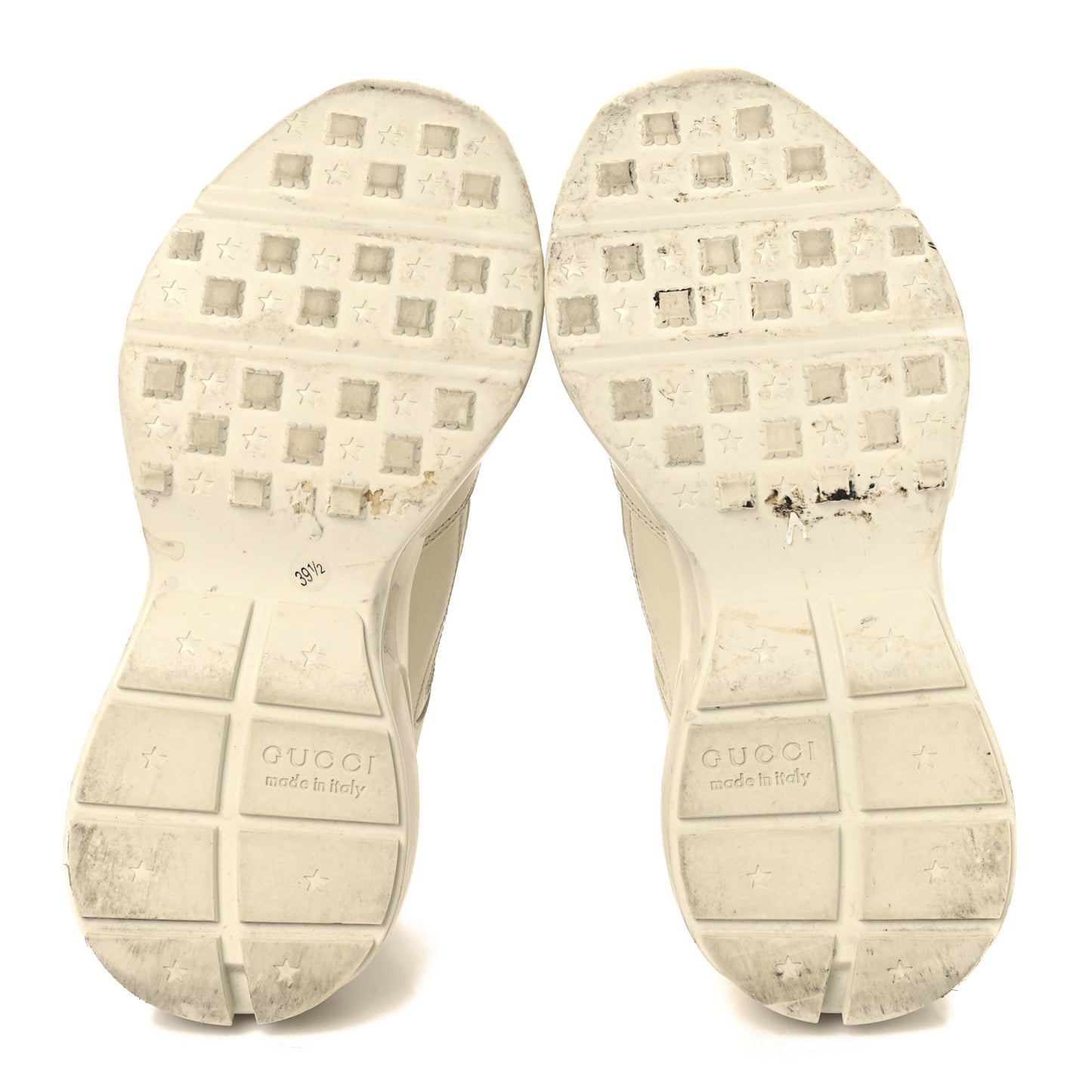 Calfskin Heart Rhyton Sneakers 39.5 Ivory
