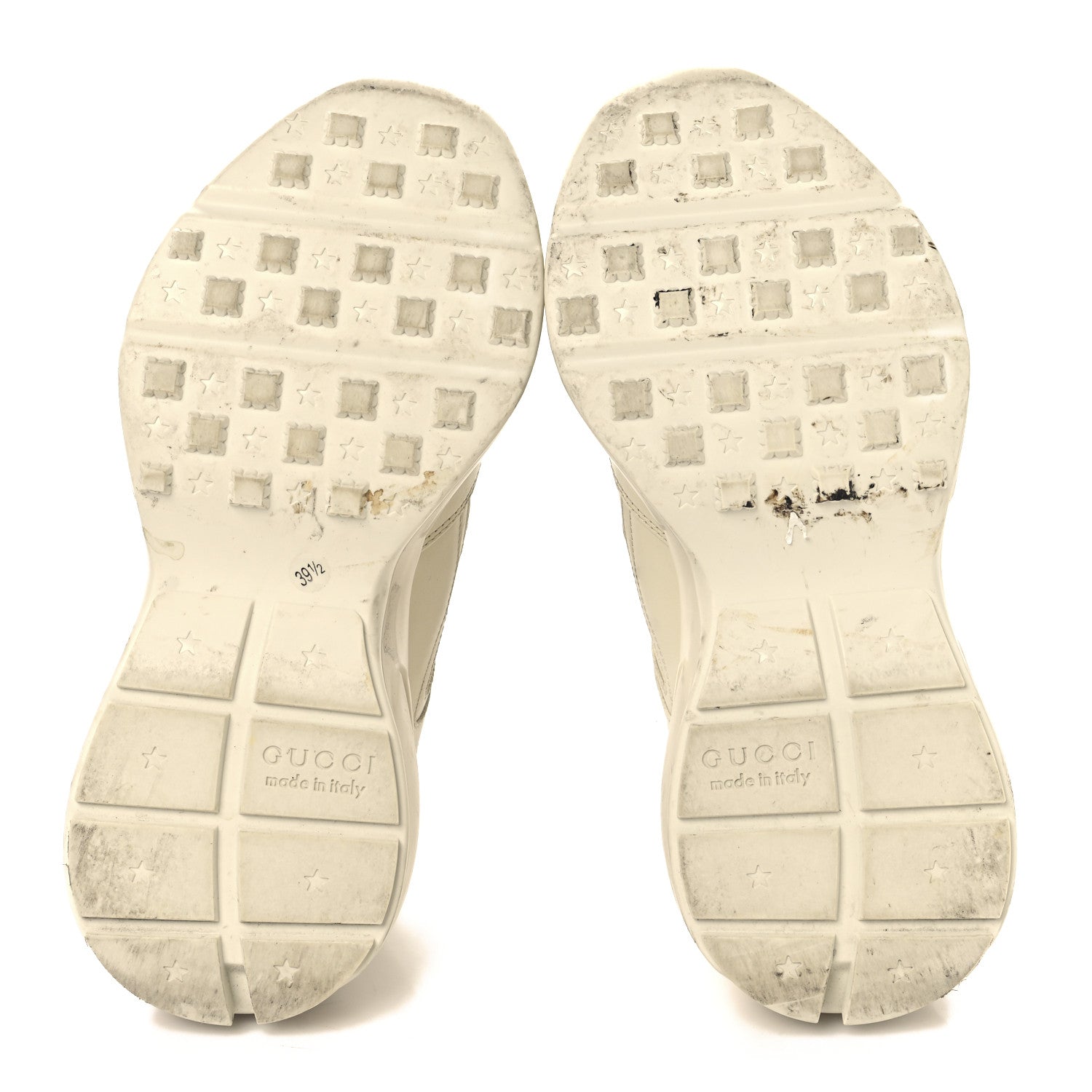 Gucci Calfskin Heart Rhyton Sneakers 39.5 Ivory 6 of 10