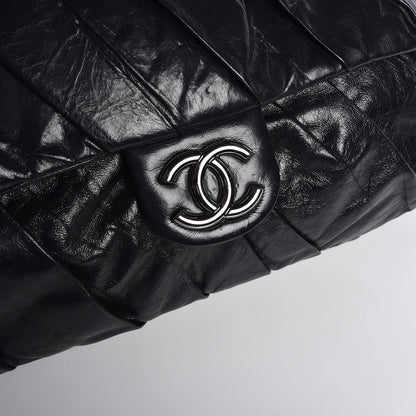 Chanel Glazed Calfskin Twisted Maxi Flap Black 11 of 13