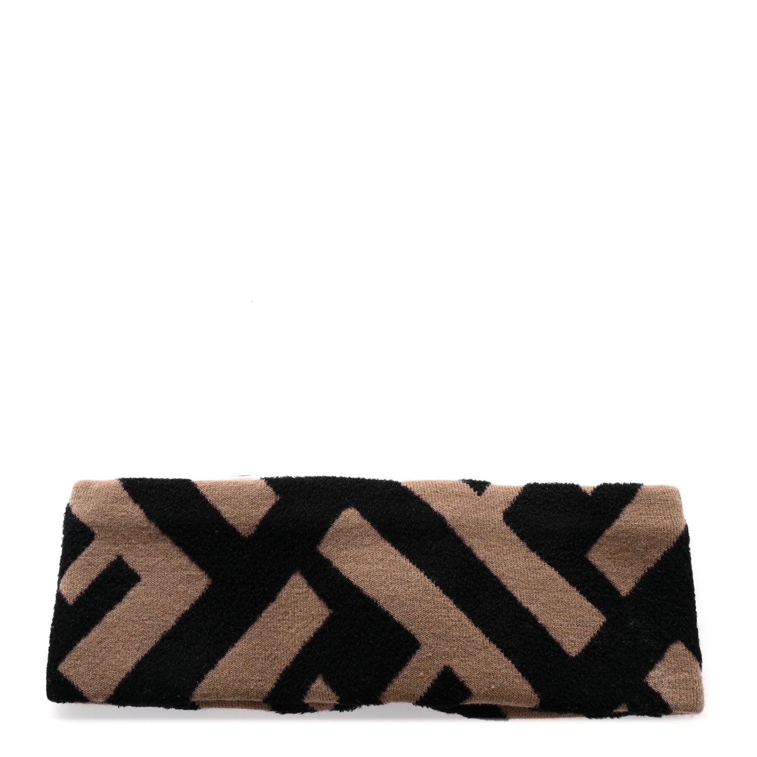 Fendi Wool FF Logo Headband Tobacco 3 of 5