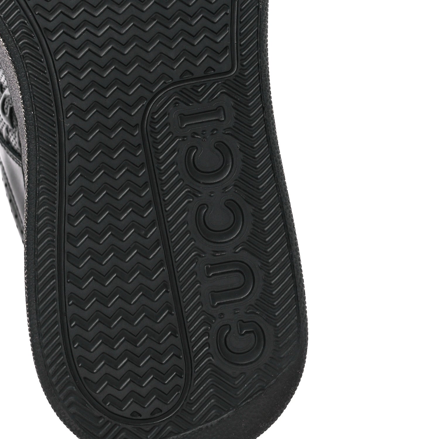 Gucci Calfskin GG Tennis Embossed Perforated Mens Interlocking G 55mm Sneakers 8 Black 6 of 10