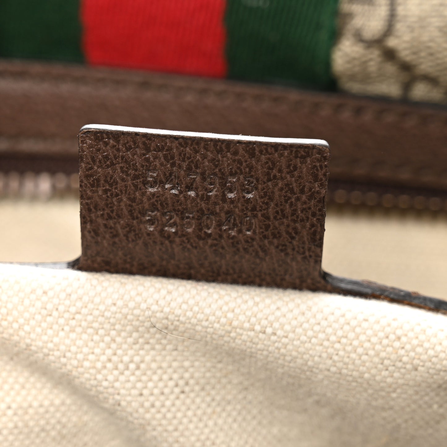GG Supreme Monogram Textured Dollar Calfskin Web Medium Ophidia Carry-On Duffle Bag Beige Ebony New Acero