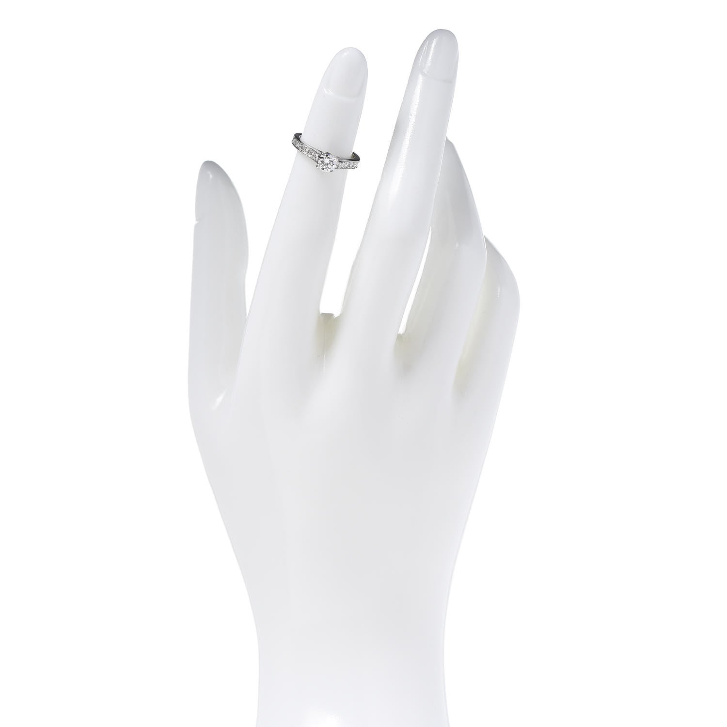 Cartier Platinum Diamond .35ct 1895 Solitaire Engagement Ring 45 3.25 2 of 8