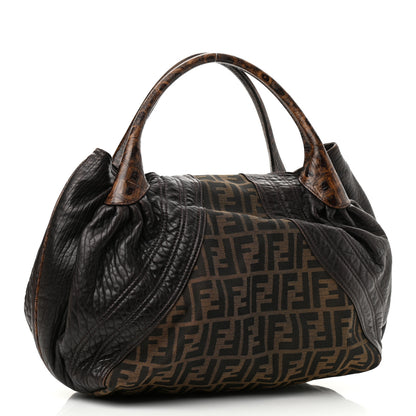 Fendi Zucca Nappa Nuvolata Vitello Tortuga Spy Tobacco Moro 3 of 9